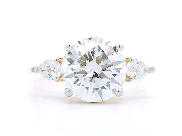 18 karaat geelgouden ring met 3,33 crt. diamant - afbeelding 7 van  8