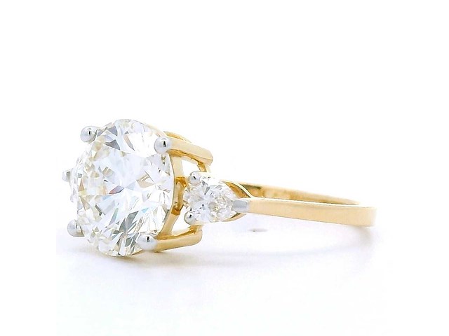 18 karaat geelgouden ring met 3,33 crt. diamant - afbeelding 4 van  8