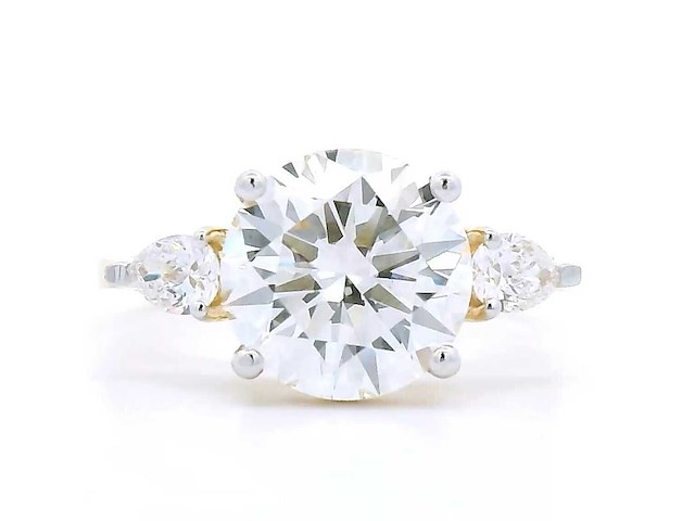 18 karaat geelgouden ring met 3,33 crt. diamant - afbeelding 1 van  6