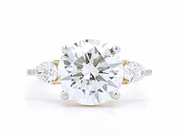 18 karaat geelgouden ring met 3,33 crt. diamant