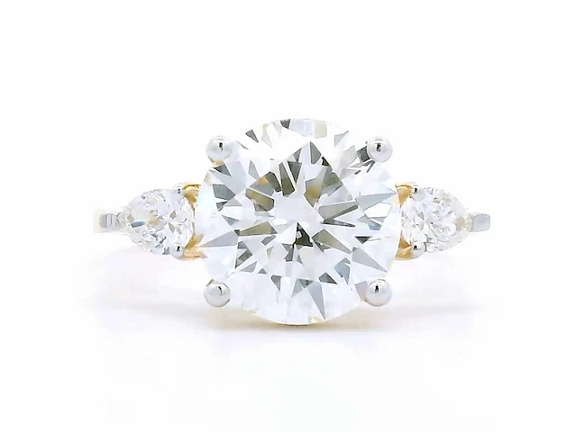 18 karaat geelgouden ring met 3,33 crt. diamant - afbeelding 8 van  8