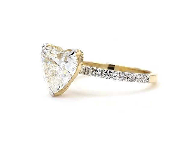 18 karaat geelgouden ring met 3,37 ct. diamant - afbeelding 4 van  8