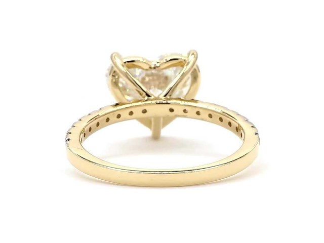 18 karaat geelgouden ring met 3,37 ct. diamant - afbeelding 7 van  8