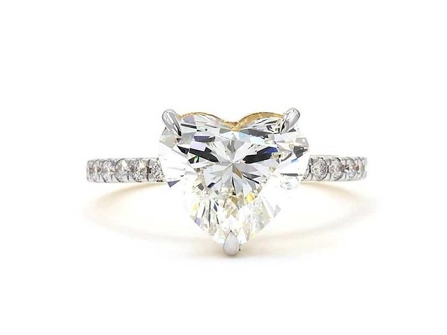 18 karaat geelgouden ring met 3,37 ct. diamant - afbeelding 8 van  8