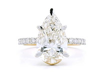 18 karaat geelgouden ring met 3,42 crt diamant - afbeelding 1 van  7