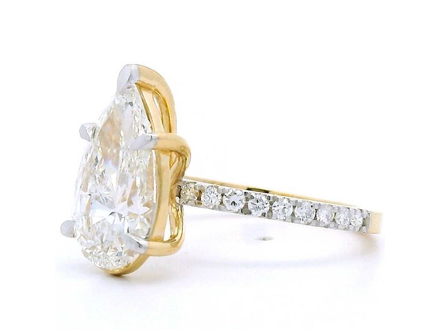 18 karaat geelgouden ring met 3,42 crt diamant - afbeelding 2 van  7