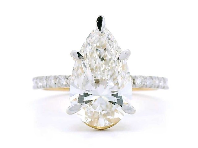 18 karaat geelgouden ring met 3,42 crt diamant - afbeelding 6 van  7