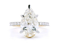 18 karaat geelgouden ring met 3,42 crt diamant - afbeelding 6 van  7