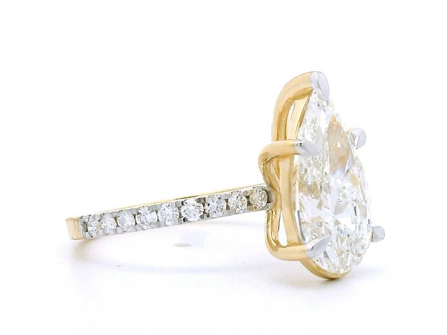 18 karaat geelgouden ring met 3,42 crt diamant - afbeelding 7 van  7