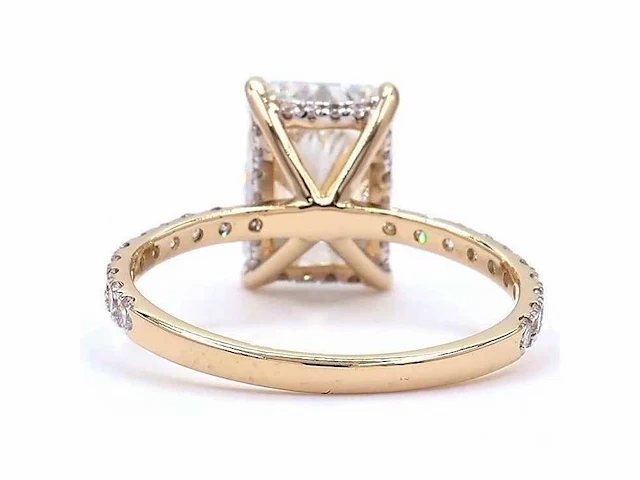 18 karaat geelgouden ring met 3,49 ct. diamant - afbeelding 4 van  15