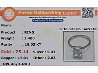 18 karaat geelgouden ring met 3,49 ct. diamant - afbeelding 5 van  15