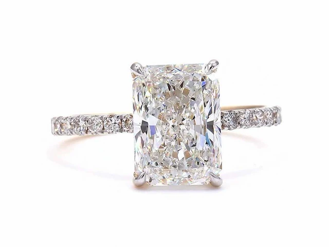 18 karaat geelgouden ring met 3,49 ct. diamant - afbeelding 7 van  15
