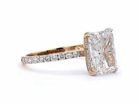 18 karaat geelgouden ring met 3,49 ct. diamant - afbeelding 10 van  15