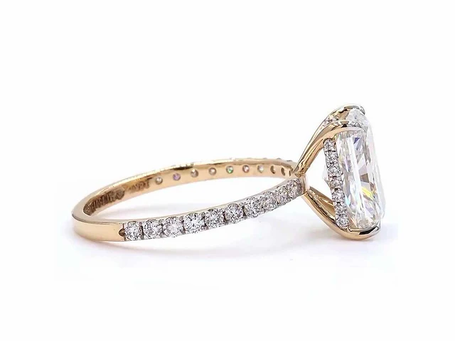 18 karaat geelgouden ring met 3,49 ct. diamant - afbeelding 11 van  15