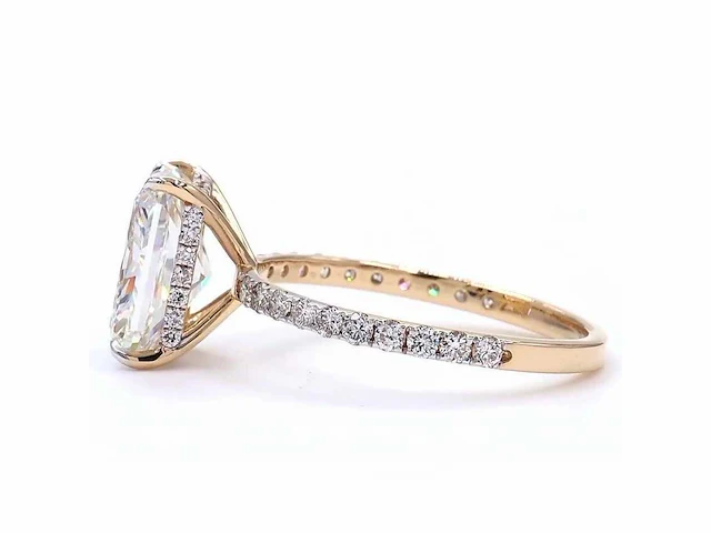 18 karaat geelgouden ring met 3,49 ct. diamant - afbeelding 12 van  15