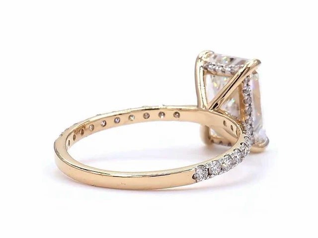 18 karaat geelgouden ring met 3,49 ct. diamant - afbeelding 15 van  15