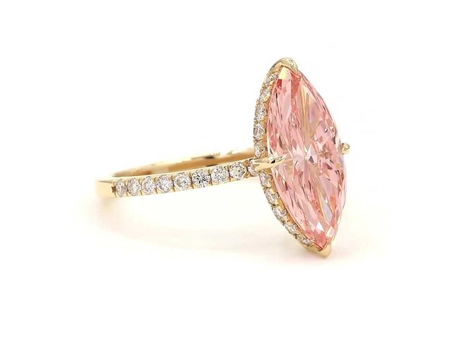 18 karaat geelgouden ring met 3,51 ct. diamant - afbeelding 4 van  9