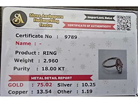18 karaat geelgouden ring met 3,51 ct. diamant - afbeelding 7 van  9