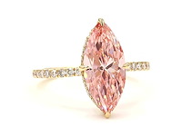 18 karaat geelgouden ring met 3,51 ct. diamant - afbeelding 8 van  9