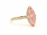 18 karaat geelgouden ring met 3,51 ct. diamant - afbeelding 4 van  9