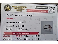 18 karaat geelgouden ring met 3,51 ct. diamant - afbeelding 7 van  9