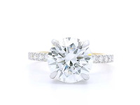 18 karaat geelgouden ring met 3,55 crt. diamant - afbeelding 3 van  7