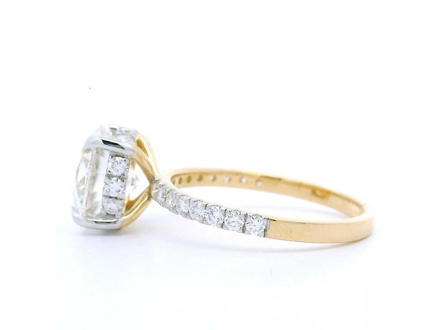 18 karaat geelgouden ring met 3,55 crt. diamant - afbeelding 5 van  7