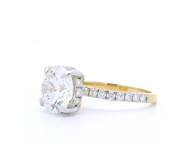 18 karaat geelgouden ring met 3,55 crt. diamant - afbeelding 7 van  7