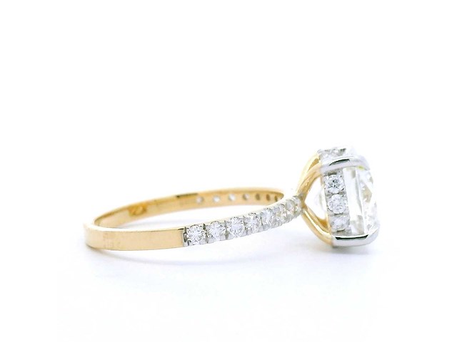 18 karaat geelgouden ring met 3,55 crt. diamant - afbeelding 4 van  7