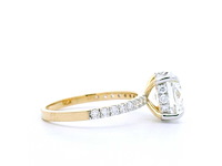 18 karaat geelgouden ring met 3,55 crt. diamant - afbeelding 3 van  7