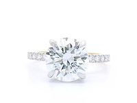 18 karaat geelgouden ring met 3,55 crt. diamant - afbeelding 7 van  7