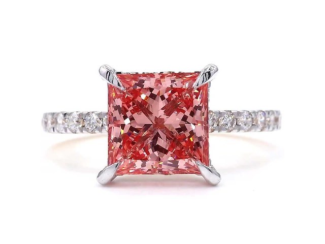 18 karaat geelgouden ring met 3,60 ct. diamant - afbeelding 1 van  6