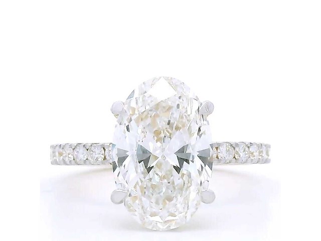 18 karaat geelgouden ring met 3,91 crt diamant - afbeelding 3 van  8