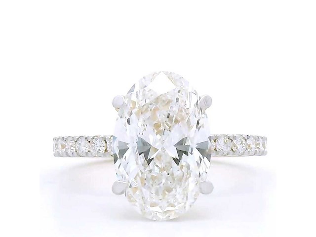 18 karaat geelgouden ring met 3,91 crt diamant - afbeelding 8 van  8