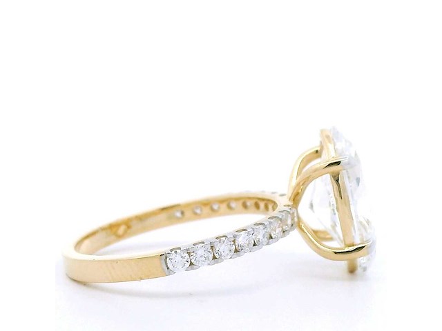 18 karaat geelgouden ring met 3,91 crt diamant - afbeelding 7 van  8