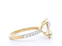 18 karaat geelgouden ring met 3,91 crt diamant - afbeelding 7 van  8