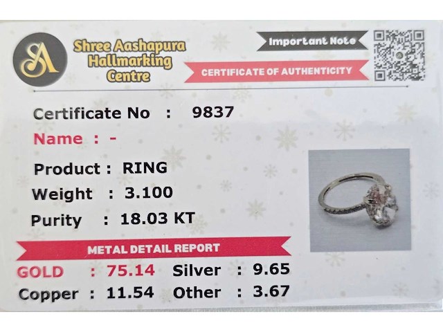 18 karaat geelgouden ring met 3,97 ct. diamant - afbeelding 3 van  8