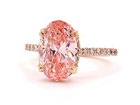 18 karaat geelgouden ring met 3,97 ct. diamant - afbeelding 4 van  8