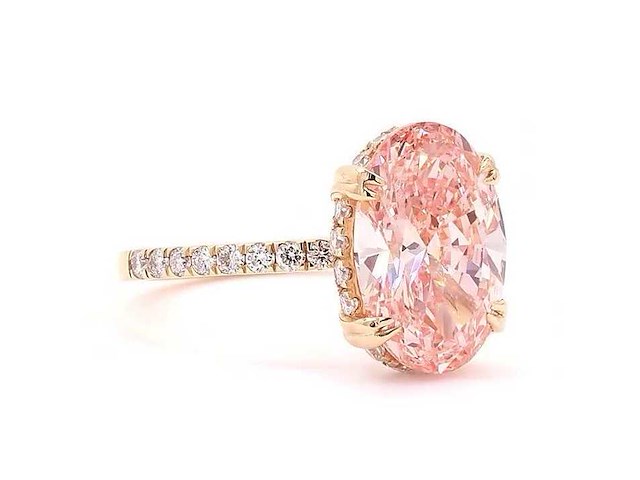 18 karaat geelgouden ring met 3,97 ct. diamant - afbeelding 5 van  8
