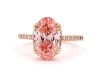 18 karaat geelgouden ring met 3,97 ct. diamant - afbeelding 6 van  8