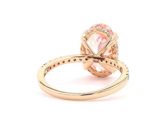 18 karaat geelgouden ring met 3,97 ct. diamant - afbeelding 7 van  8