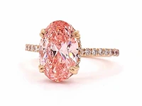 18 karaat geelgouden ring met 3,97 ct. diamant