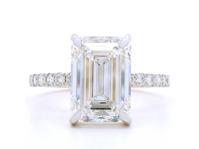 18 karaat geelgouden ring met 4,34 crt. diamant - afbeelding 1 van  8