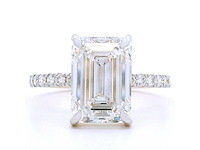 18 karaat geelgouden ring met 4,34 crt. diamant - afbeelding 1 van  8