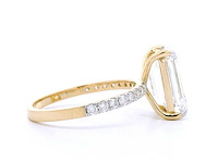 18 karaat geelgouden ring met 4,34 crt. diamant - afbeelding 7 van  8