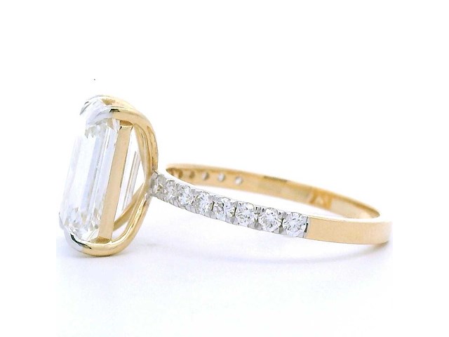 18 karaat geelgouden ring met 4,34 crt. diamant - afbeelding 8 van  8
