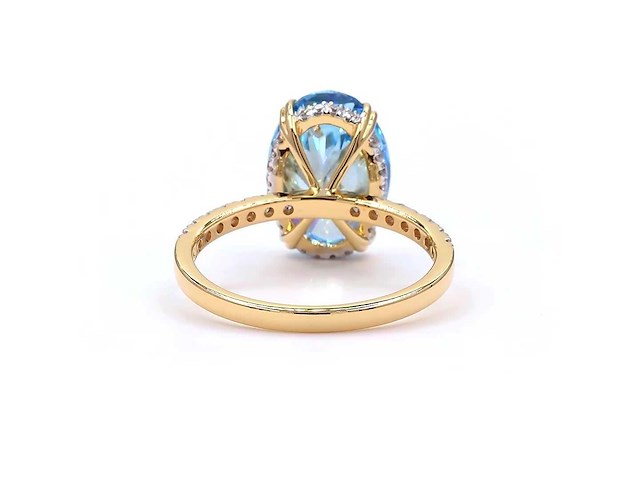 18 karaat geelgouden ring met 4,35 ct. diamant - afbeelding 6 van  9
