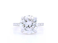 18 karaat geelgouden ring met 4,36 crt. diamant - afbeelding 1 van  6