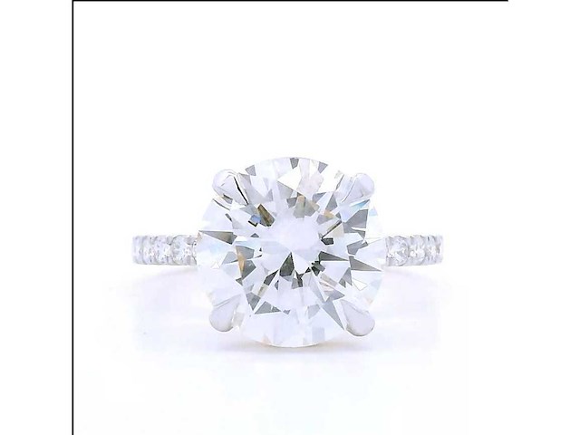 18 karaat geelgouden ring met 4,36 crt. diamant - afbeelding 5 van  6