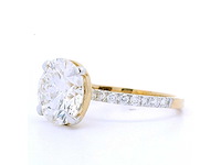 18 karaat geelgouden ring met 4,36 crt. diamant - afbeelding 4 van  6
